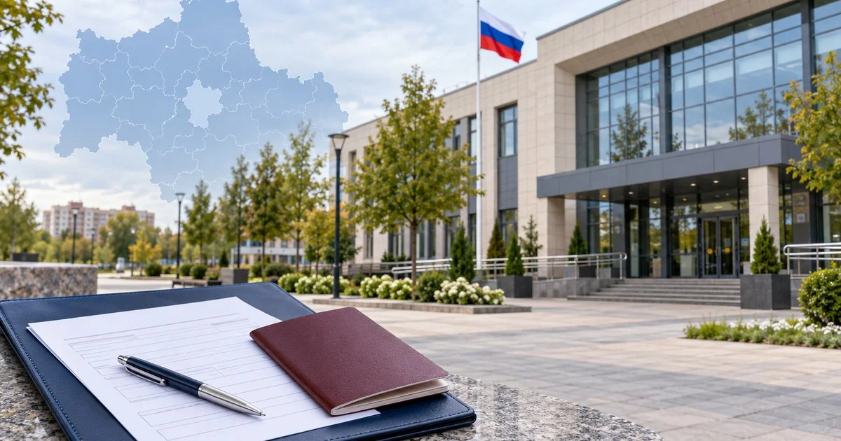 Иллюстрация к статье об УФМС Московской области: документы и здание ведомства